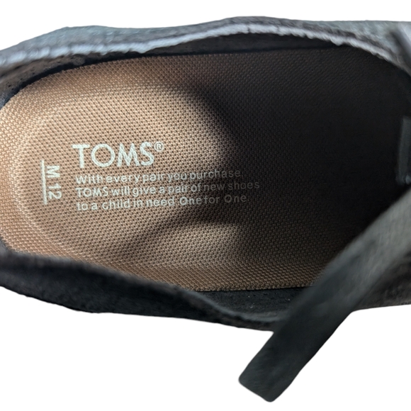 BNWOT Size 12 Mens Black Toms - Picture 4 of 7